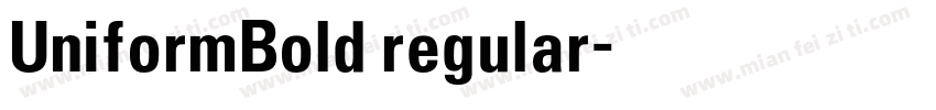 UniformBold regular字体转换